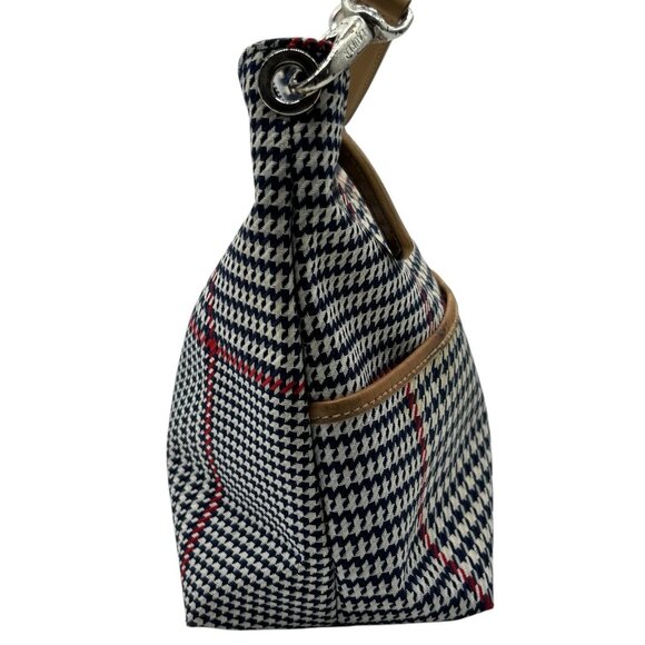 RALPH LAUREN Small Plaid Houndstooth Shoulder Bag Purse - Picture 6 of 13